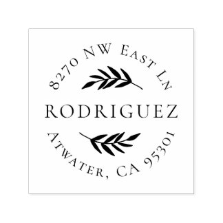 Olive Branch Circle Address Stamp