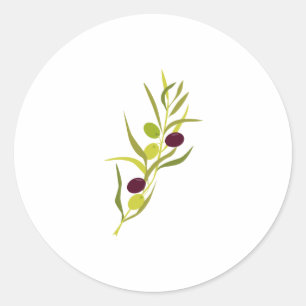Olive Branch Classic Round Sticker