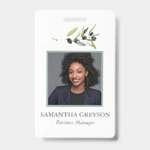 Olive Branch Custom Badges with Photo