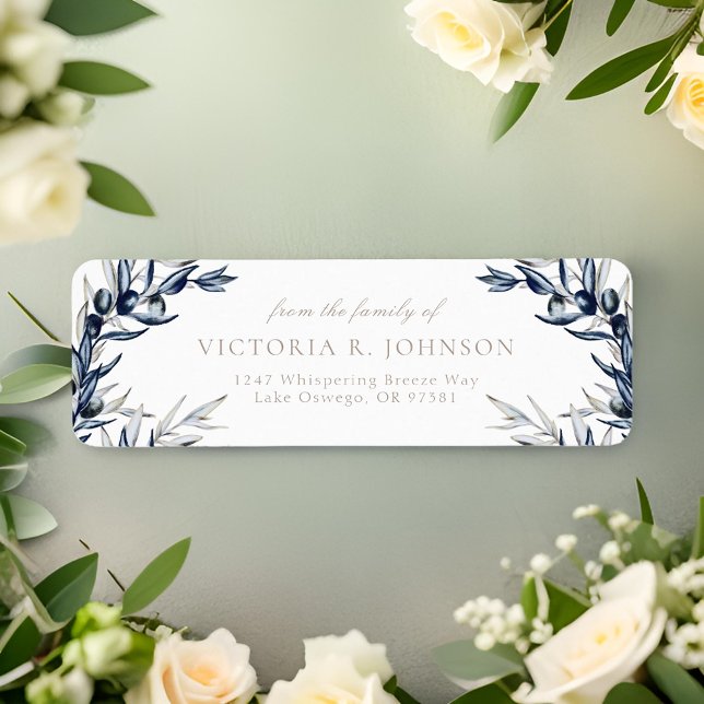 Olive Branch Family Funeral Return Address Label (Creator Uploaded)