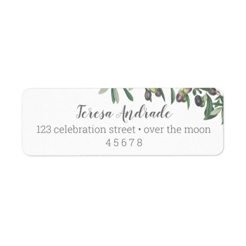 Olive Branch Greenery Botanical Bridal Shower Chic Label