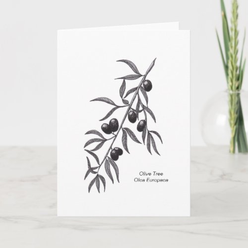 Olive Branch Greeting Card for any attendant