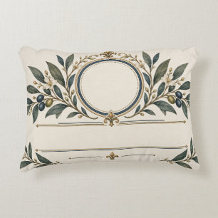 Olive Branch Heritage Medallion Accent Pillow
