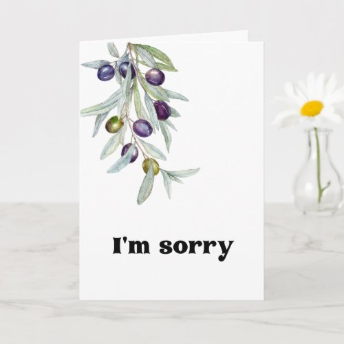 Olive Branch Im Sorry Handwritten Apology Card