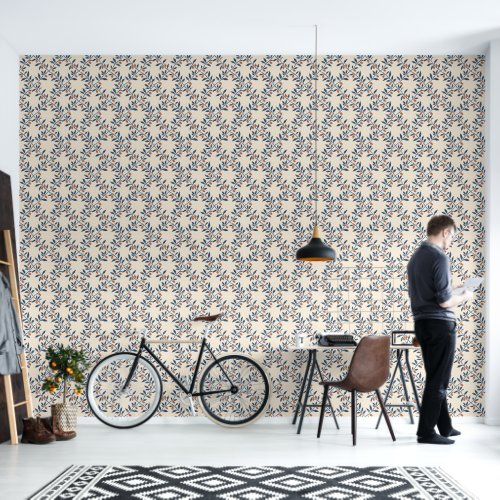 Olive Branch Lattice Vintage Botanicals  Wallpaper