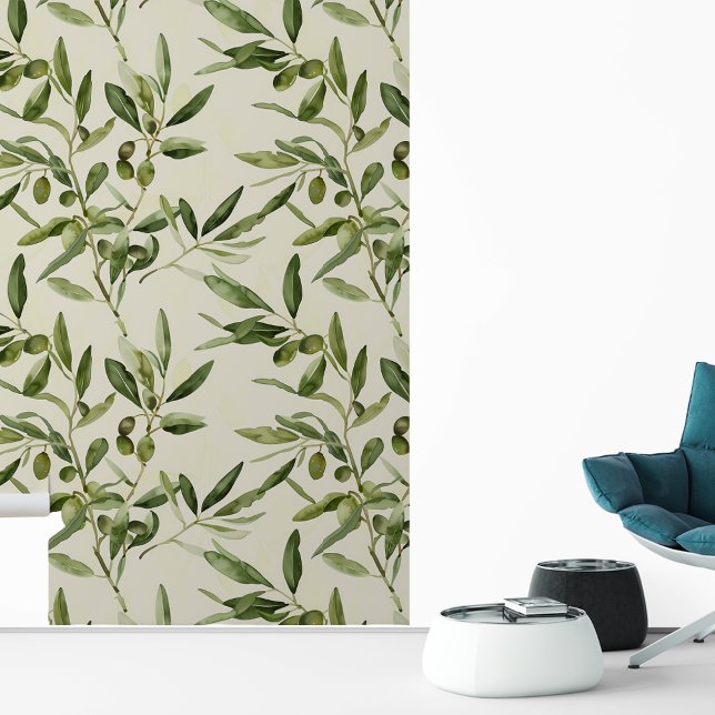 Olive Branch Leaves Mediterranean  Wallpaper (Creator Uploaded)