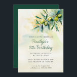 Olive Branch Mediterranean Botanical 40th Birthday Invitation<br><div class="desc">Olive Branch Mediterranean Botanical 40th Birthday Invitation,  the perfect fit for an Italian themed birthday party,  summer birthday party,  summer luncheon,  Spanish birthday party,  wedding rehearsal dinners,  Mediterranean birthday or any other rustic party or celebration. Fully customizable text template.</div>