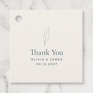 Olive Branch Minimalist Wedding Favor Tags