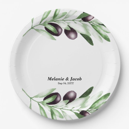 Olive Branch  Paper Plates