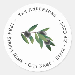 Olive Branch Return Address Label