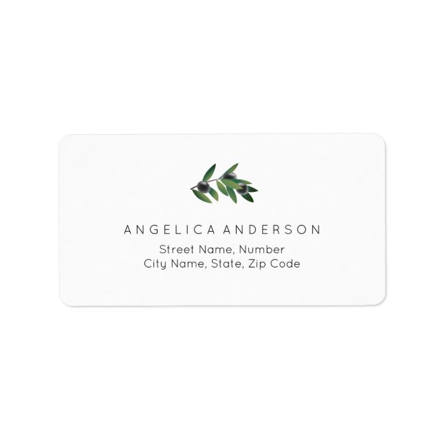 Olive Branch Return Address Label (Front)