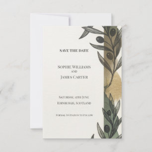 Olive Branch Save The Date Card