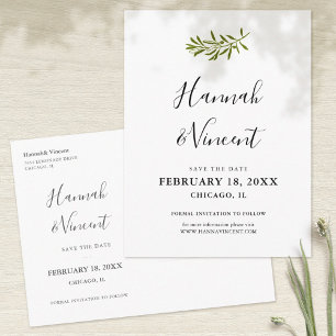 Olive Branch Save the Date Postcard