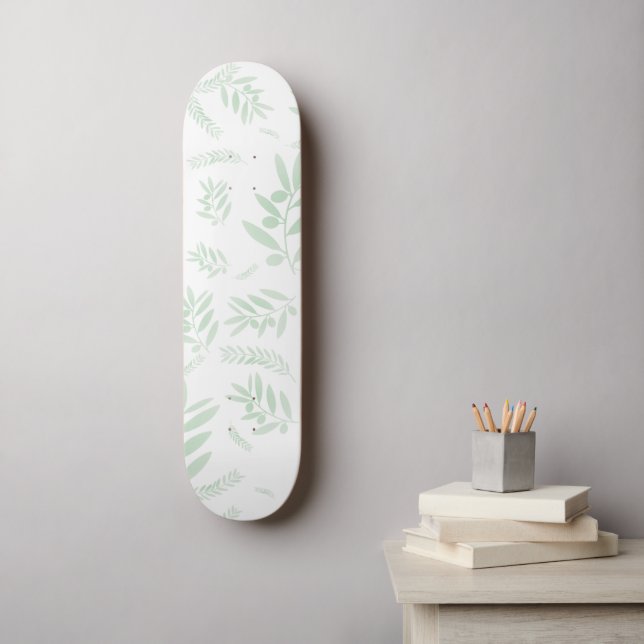 Olive Branch Skateboard Deck | Minimal Botanical  (Wall Art)