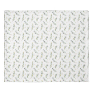 Olive Branch Soft Green Botanical Duvet Cover
