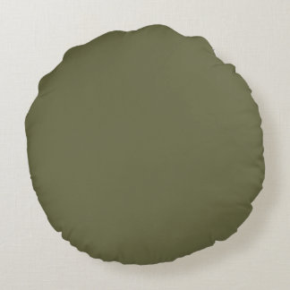 Olive Branch Solid Color 18-0527 AW 2022 Round Pillow