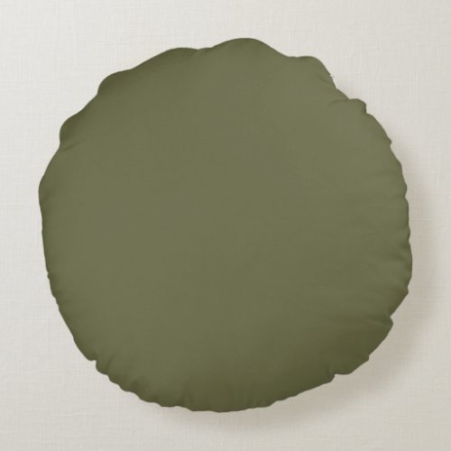 Olive Branch Solid Color 18_0527 AW 2022 Round Pillow