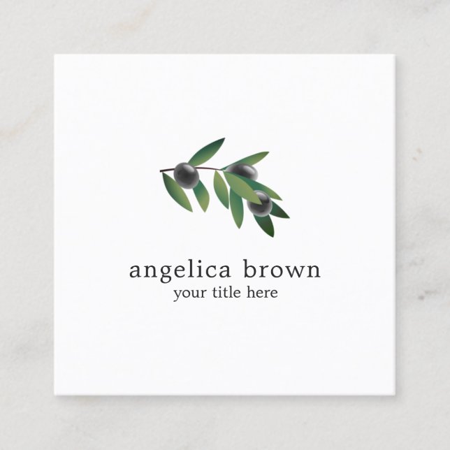 Olive Branch Square Business Card (Front)