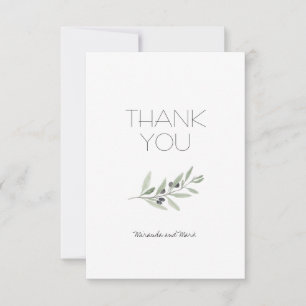 Olive Branch Thank You Card