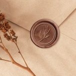 Olive Branch Wax Seal Stamp<br><div class="desc">Elegant olive branch wax seal. This botanical wedding envelope seal features a hand-drawn sprig of olive inside a round border. A beautiful finishing touch for any wedding or holiday mail. You can customize this stamper with Zazzle's design tool. Before using wax on your cards and gifts, we highly recommend practicing...</div>