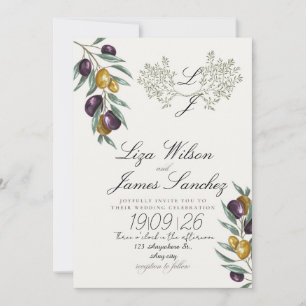 Olive Branch wedding for Family and Friends Invitation