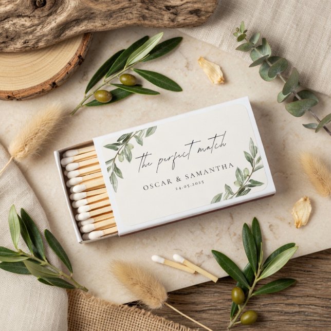 Olive Branch Wedding Matchboxes | Personalized  (Creator Uploaded)