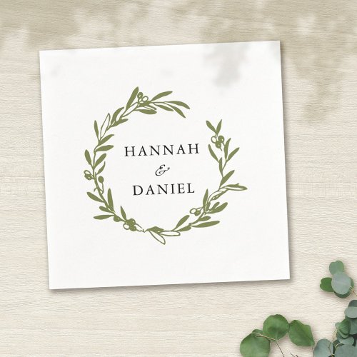 Olive Branch Wedding Napkins