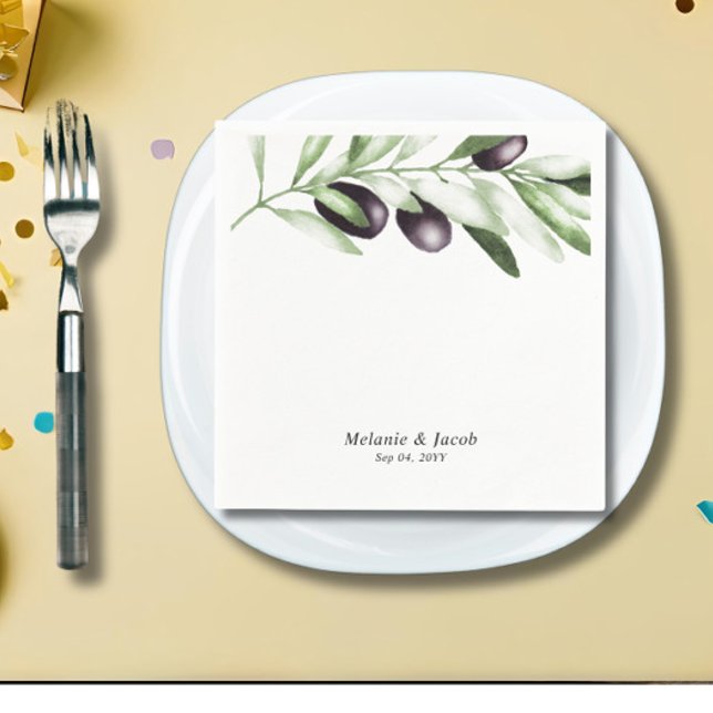 Olive Branch Wedding  Napkins (Creator Uploaded)