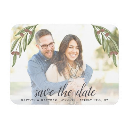 Olive Branch Wedding Photo Save The Date Magnet