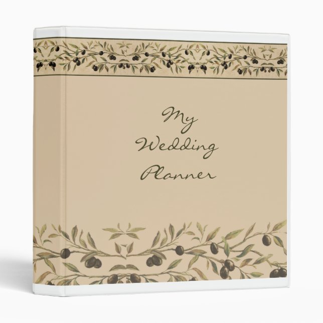 Olive Branch Wedding Planner Binder (Front/Spine)