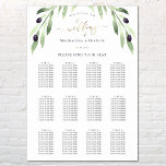Olive Branch Wedding Seating Chart at Zazzle