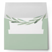 Olive Branch Wreath Pre-Printed Return Address 5x7 Envelope Olive Branch Wreath Pre-Printed Return Address 5x7 Envelope