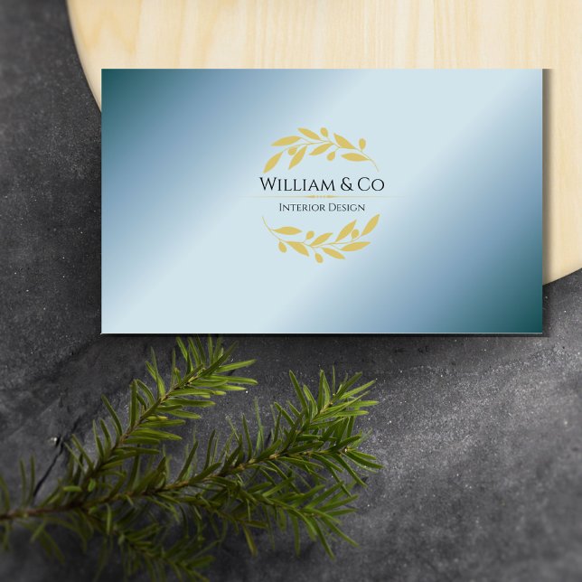 Olive Branch Wreath Professional Modern Minimalist Business Card (Creator Uploaded)