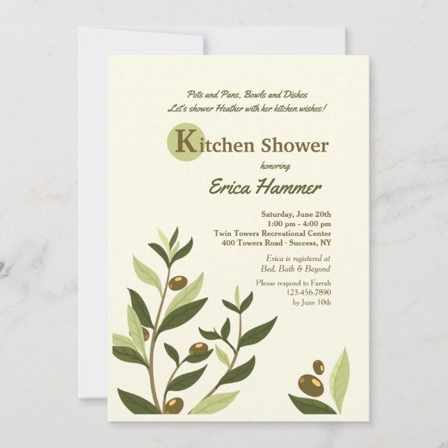 Olive Branches Invitation (Front)