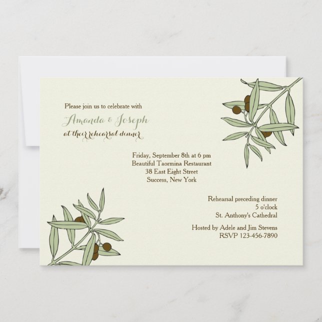 Olive Branches Invitation (Front)