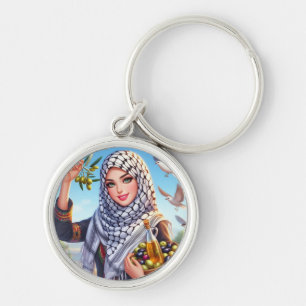 Olive branches keychain