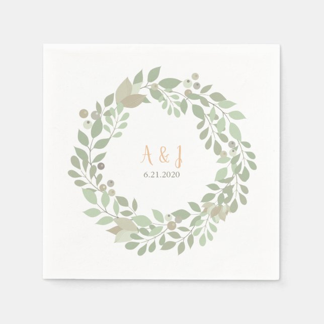 Olive Branches LOVE Collection Napkins (Front)