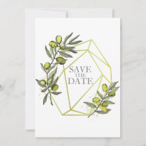 Olive Branches  Nature Greenery Botanical Wedding Save The Date