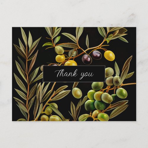 Olive Branches of Gratitude Thank You Cards