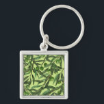 Olive branches on honeydew green keychain<br><div class="desc">Hand- painted seamless watercolor patten with olive branches</div>