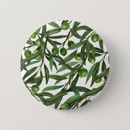 Olive branches on off white button