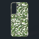 Olive branches on off white samsung galaxy s22  case<br><div class="desc">Hand- painted seamless watercolor patten with olive branches</div>