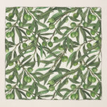 Olive branches on off white scarf<br><div class="desc">Hand- painted seamless watercolor patten with olive branches</div>