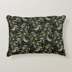 Olive Branches & Warblers Accent Pillow