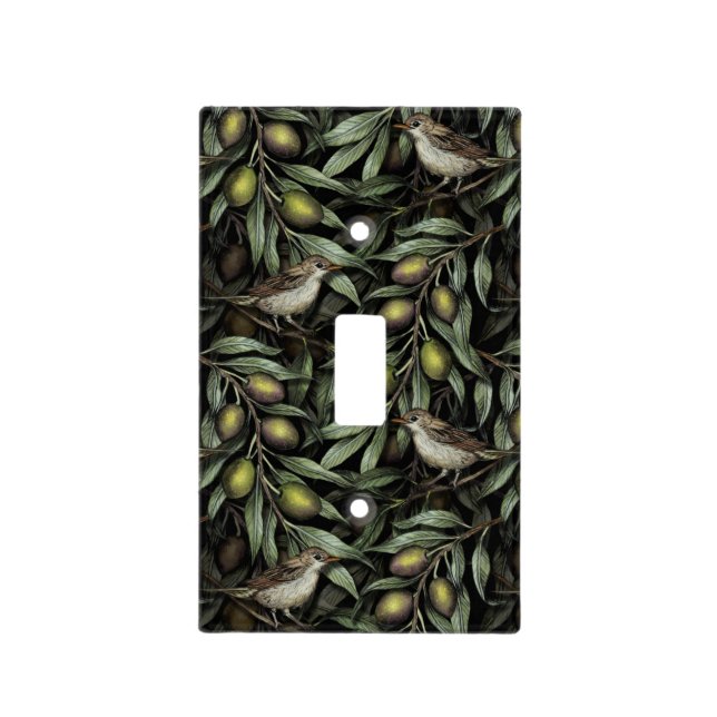 Olive Branches & Warblers Light Switch Cover (Front)