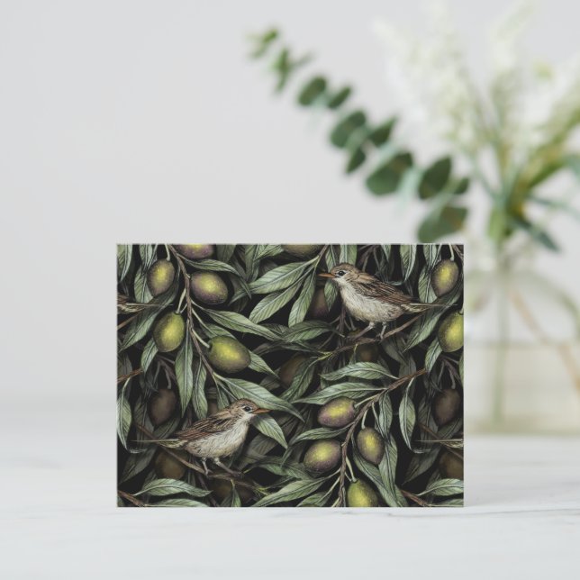 Olive Branches & Warblers Postcard (Standing Front)