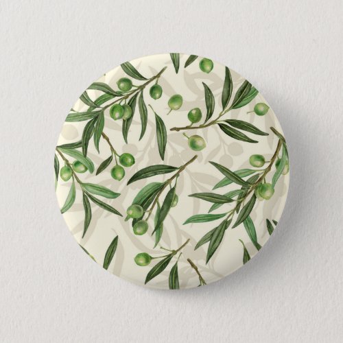 Olive branches watercolor button