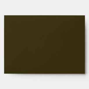 Olive Brown Ivory Return Address Marsh Wedding Envelope
