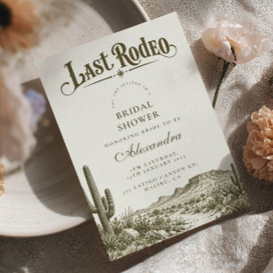 Olive Cactus Last Rodeo Bridal Shower Invitation