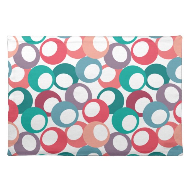 Olive Circles Cloth Placemat (Front)